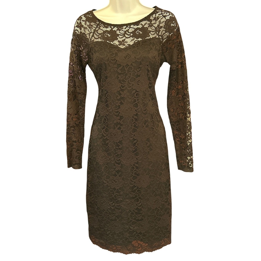 Y2K Candalite  Lace Long Sleeve Sheath Dress Cocktail Party Gothic Coquettee